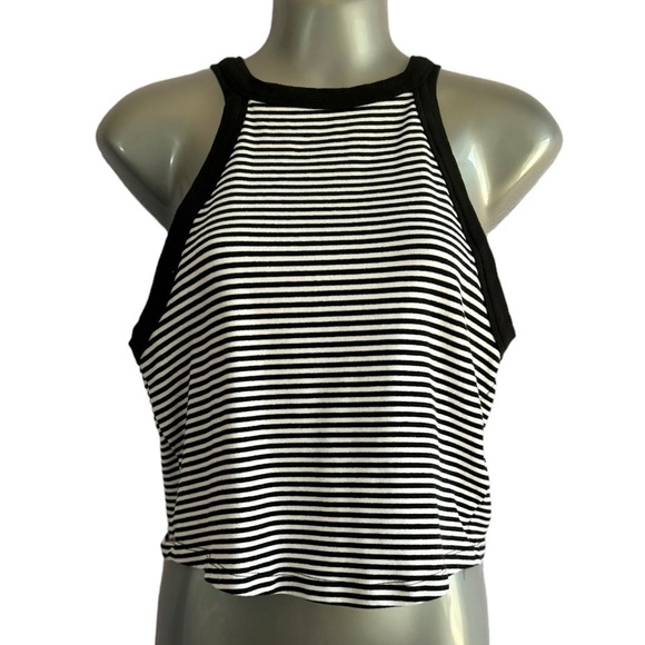 Forever 21 Striped Crop Top Black and White Plus • Used• 1X - Picture 1 of 6